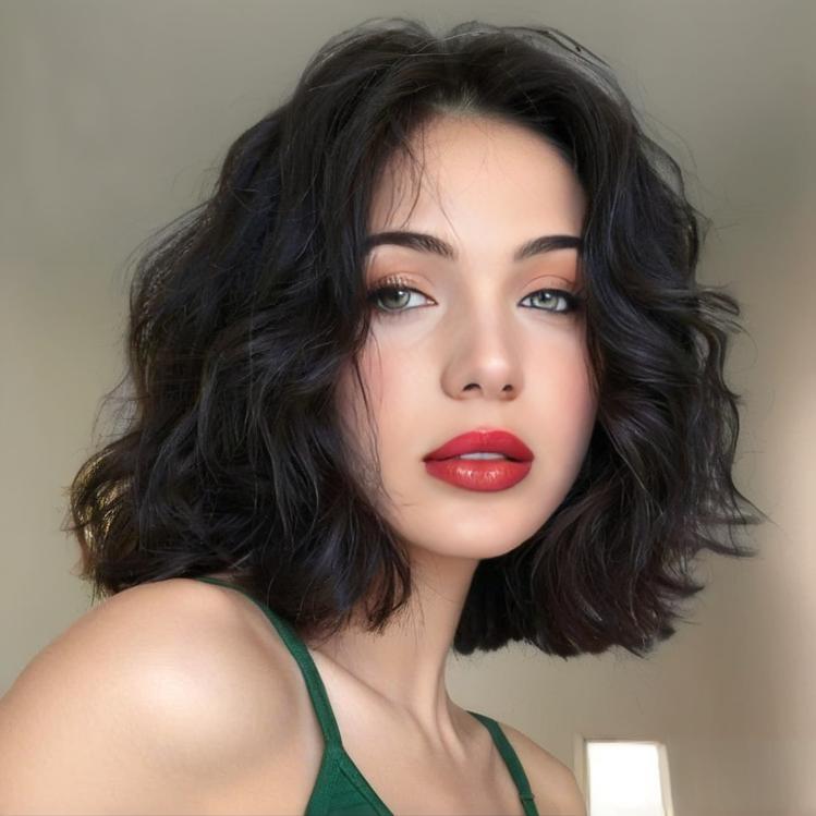 Female wig with small curly hair, made of European and American synthetic wigs, fluffy, natural, short curly hair, female