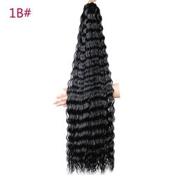 Coolhair Small Wig Loose Deep Wave Hair Bundles Super Long Synthetic Curly Wave Twist Crochet Braiding 100% Density Heat