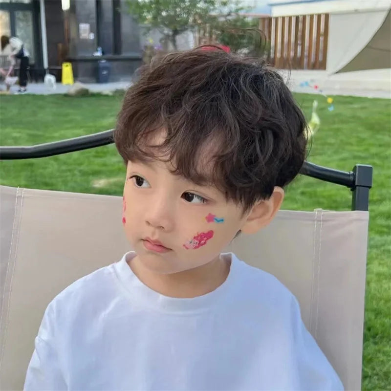 Coolhair Boys Short Brown Loose Wave Kids Wig