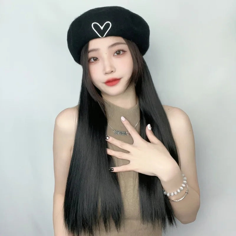 Coolhair Navy Cap Straight Hair Wig Daily