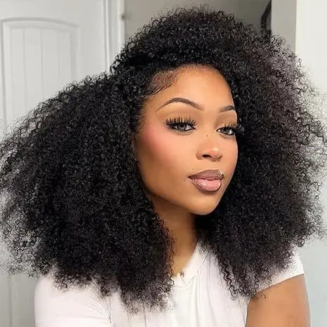 Coolhair Brazilian Remy Kinky Curly 200% Density Lace Front
