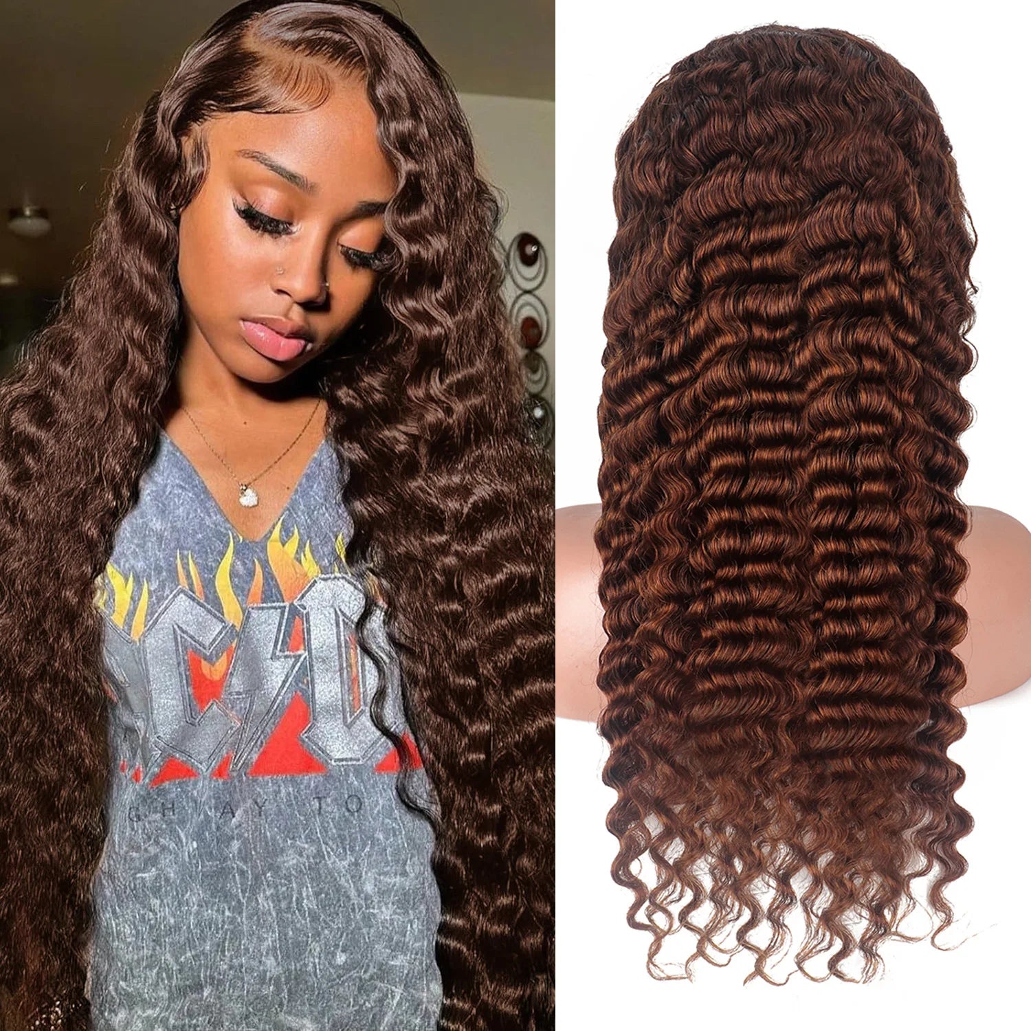 Coolhair Brazilian Hair Lace Front Deep Wave Virgin