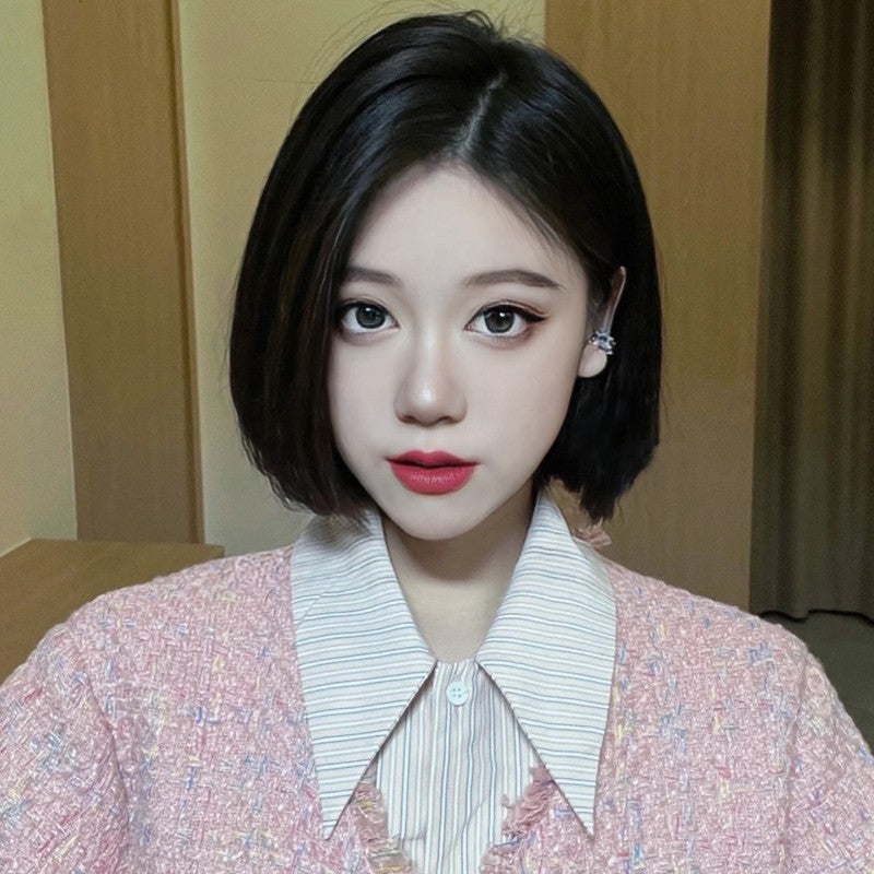 Wig for womenslanted bangsshort hairnatural BOBO short hairsimulated hair cover wholesale