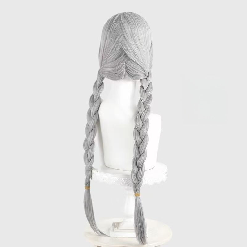 Zootopia Wig Judy and Nick Rabbit Police Officer Cosplay Wig Judy Double Fried Dough Twists Braid Scalp Top