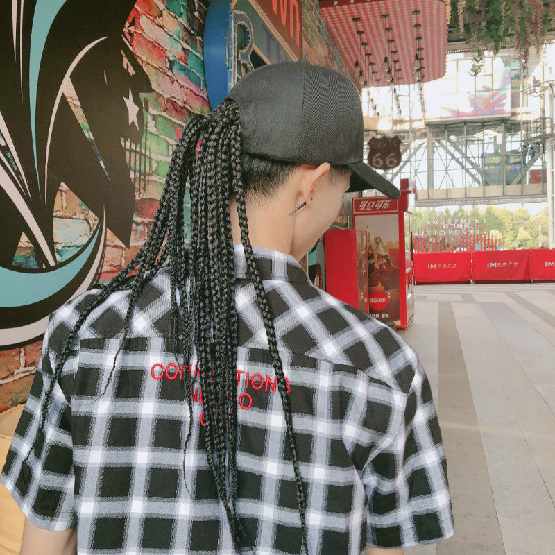 Coolhair Wig Dreadlock Twist Hat Wig Box Braid Hair Extensions Hip Hop Peaked Adjustable Long Braided Baseball Hat Wig