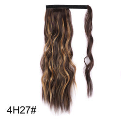 Coolhair Wig High Temperature Fiber Claw Clip Small Cap Natural Hairline Synthetic Hair Long Wavy Ponytail Extensions Women