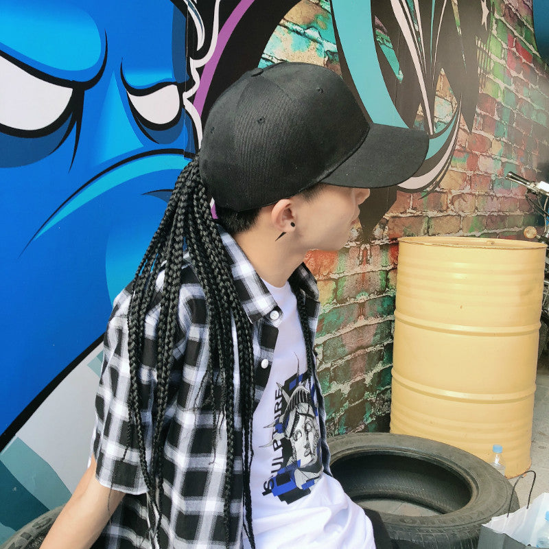 Coolhair Wig Dreadlock Twist Hat Wig Box Braid Hair Extensions Hip Hop Peaked Adjustable Long Braided Baseball Hat Wig