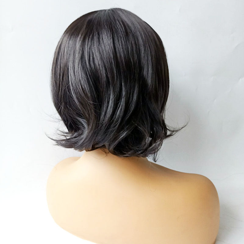 Coolhair Wig Black Short Curly Hair Ready Go Loose Wave Glueless Transparent Heat Resistant Minimalist Short Bob Wig for Women