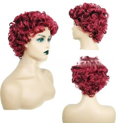 Coolhair Wig Short Curly African Blast Hair Small Curly Hair and Fashionable Synthetic Fiber Head Cover