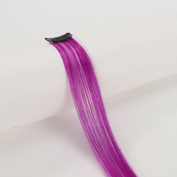 Coolhair Wig Fashionable Colored Wigs Highlight Rainbow Hair Extensions Wigs Clip in One Piece 22 Inches Straight Hair