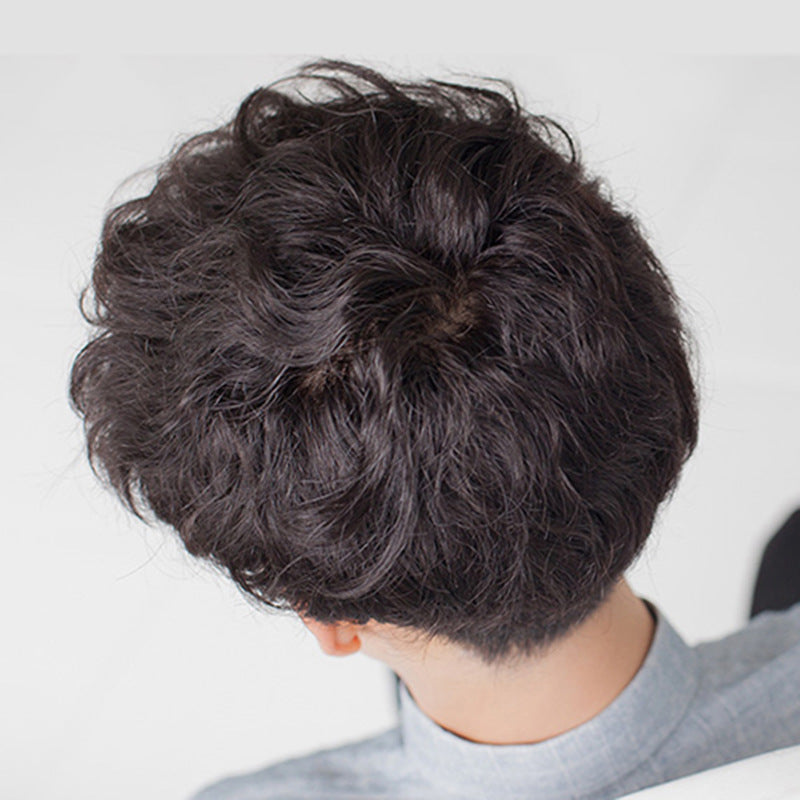 Wholesale Fashionable Coolhair Wig Men's Wigs with Parting Bangs and Natural Curls Popular in Europe and America in Stock