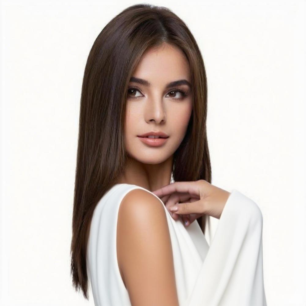 2025 Coolhair Wig Hot Selling Fashion Wig for Ladies Brown Gradient Curly Hair Transparent Lace for Women