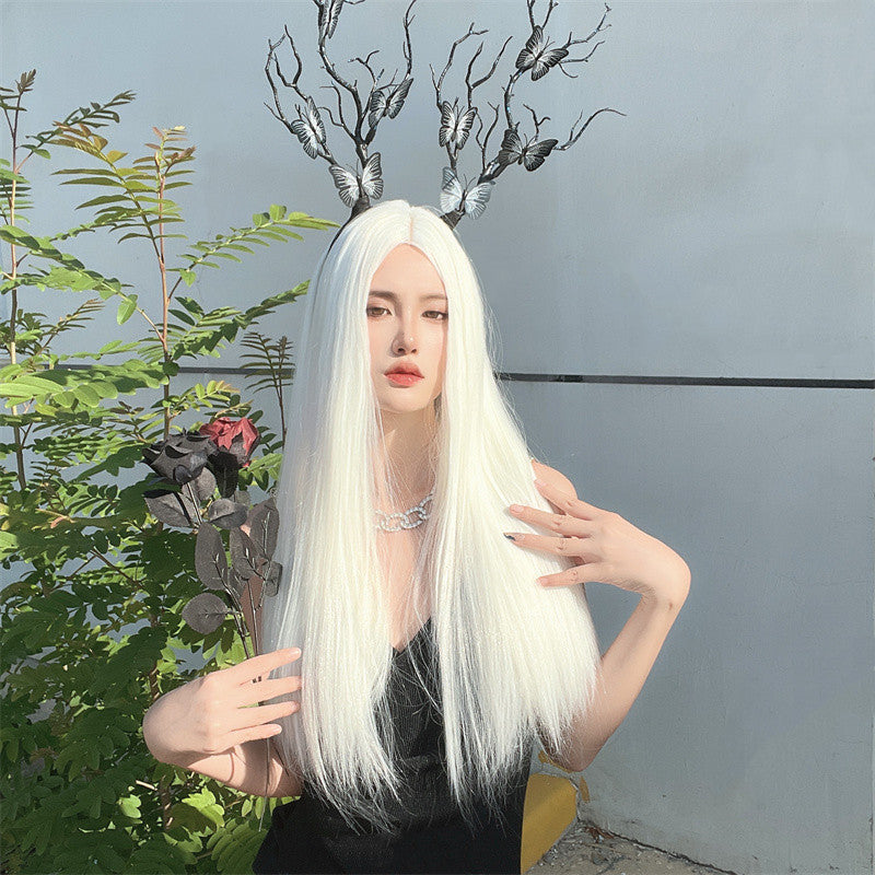 Wholesale Coolhair Wig White Lace Frontal Wigs Long Straight Hair HD Transparent Lace Front Wig