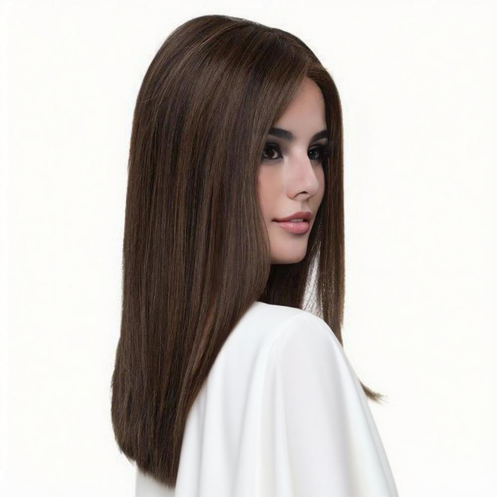 2025 Coolhair Wig Hot Selling Fashion Wig for Ladies Brown Gradient Curly Hair Transparent Lace for Women
