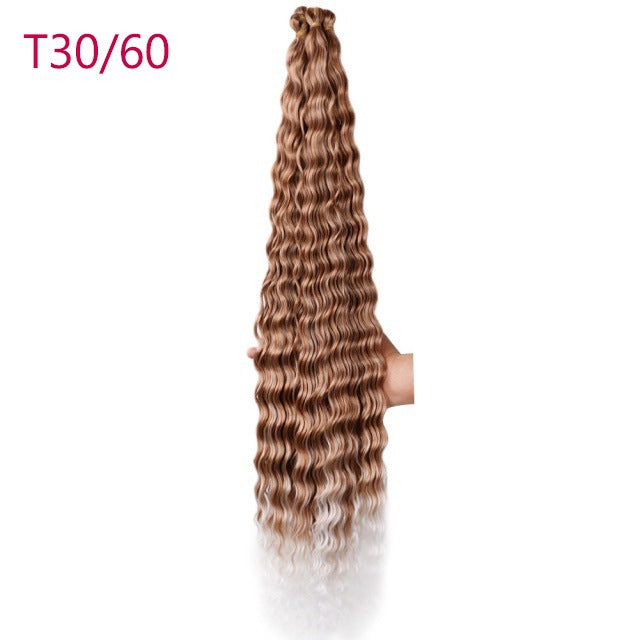 Coolhair Small Wig Loose Deep Wave Hair Bundles Super Long Synthetic Curly Wave Twist Crochet Braiding 100% Density Heat