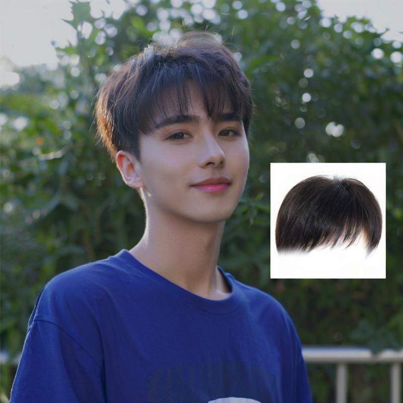 Factory Stock Men's Wig Top Head Hair Replacement Patch Mediterranean Covers Hair Natural Breathable Coolhair Wig