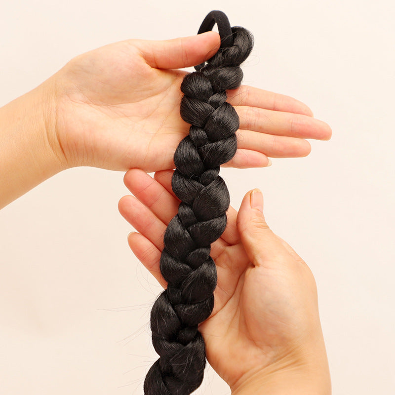 Synthetic Long Ponytail Hair Coolhair Wig African Dirty Braid Wig New Twisted Braid Single Double Ponytail Wig