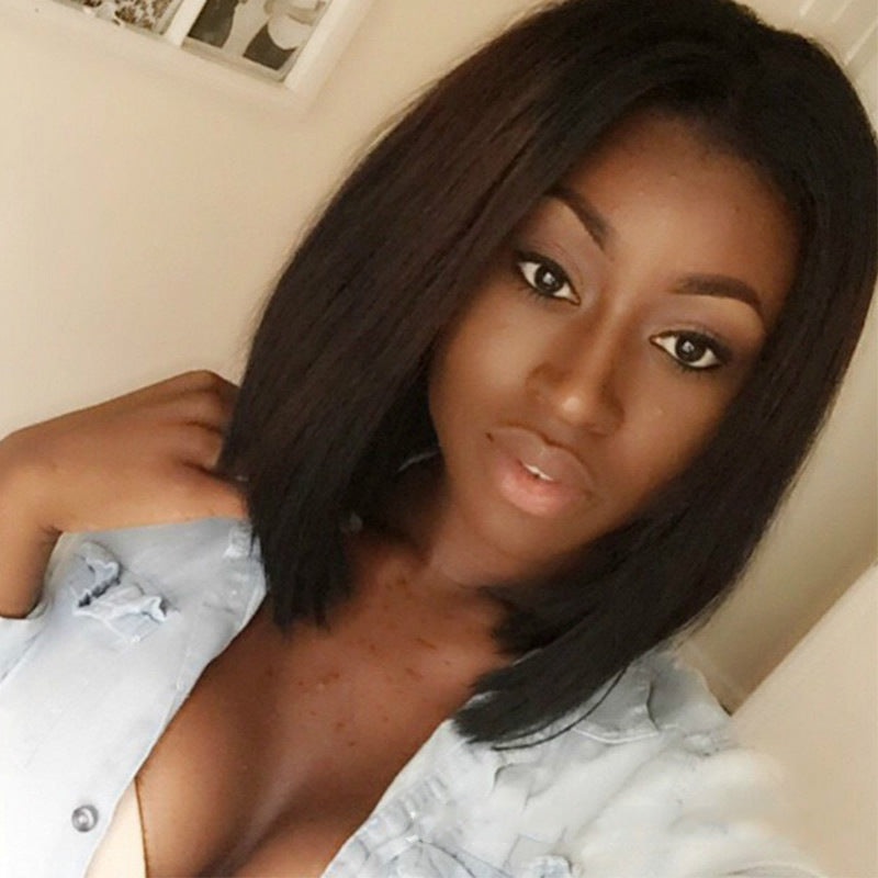 European and American Fashion Women's Black Short Straight Bangs Bobo Bobo Hairpiece Wig Manufacturer Wholesale
