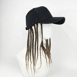 Coolhair Wig Dreadlock Twist Hat Wig Box Braid Hair Extensions Hip Hop Peaked Adjustable Long Braided Baseball Hat Wig