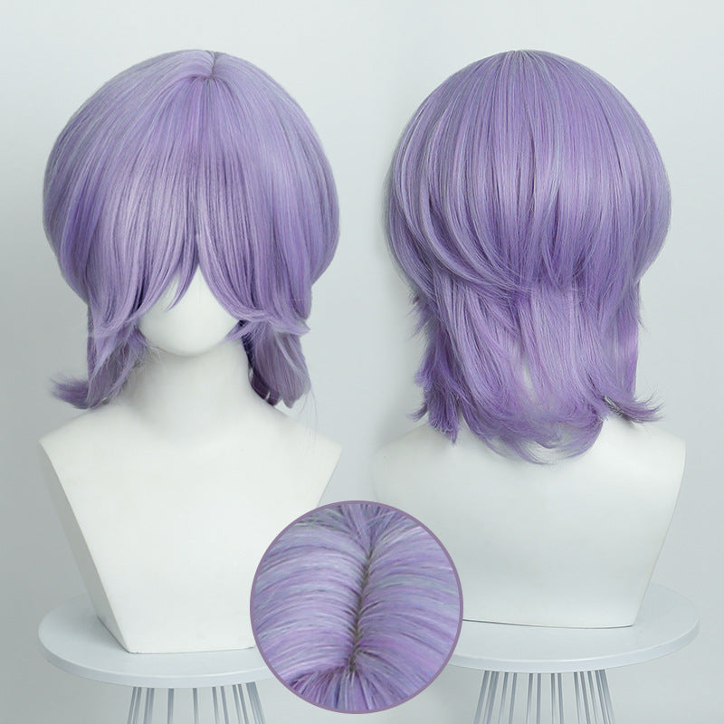Coolhair Wig Wholesale Wig Short 35cm Purple Synthetic Cosplay Heat Resistant Hair Straight for Anime