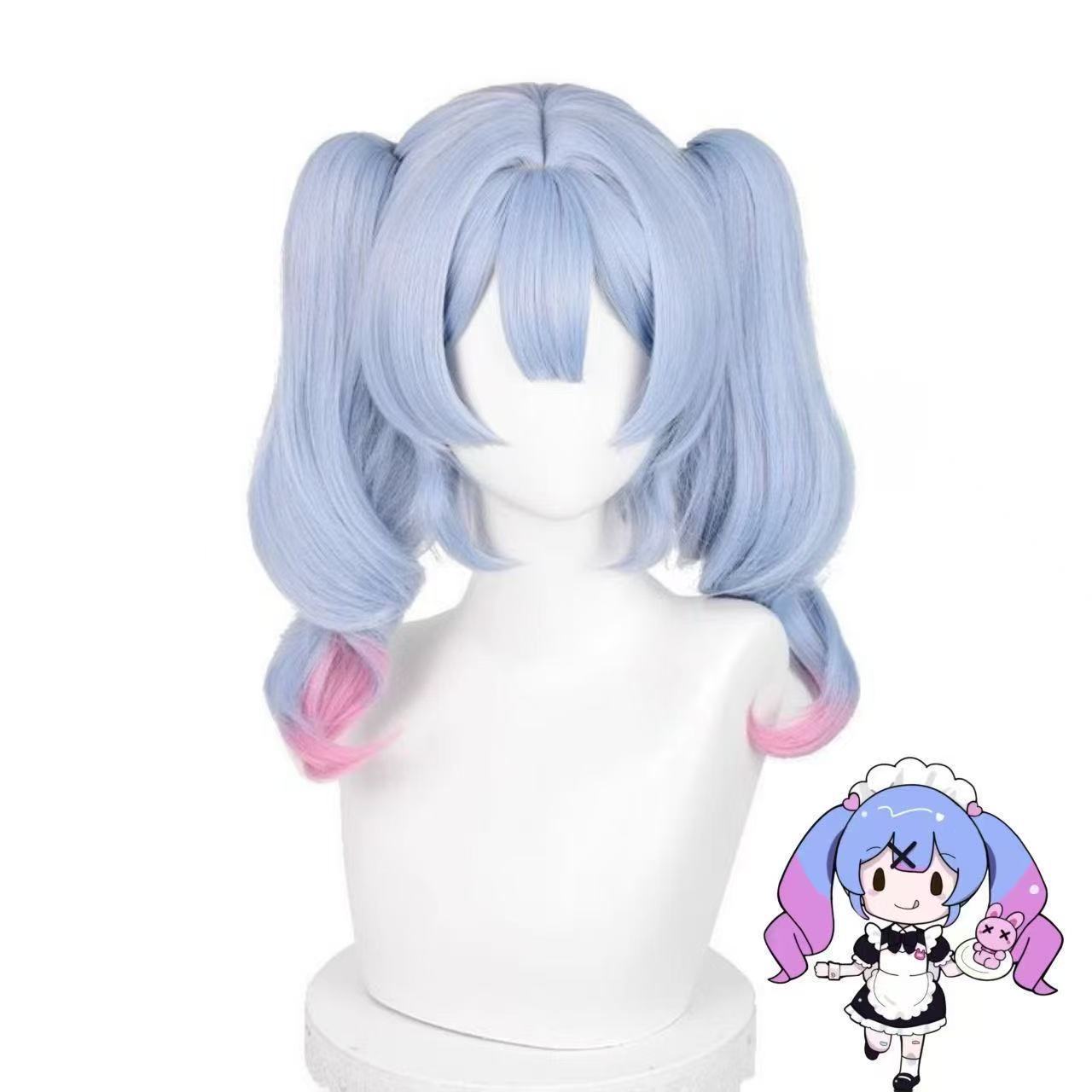 Rabbit Hole Rose Net Hatsune Cosplay Wig, Cross-Border Rose Net Style, High-Temperature Fiber, in Stock