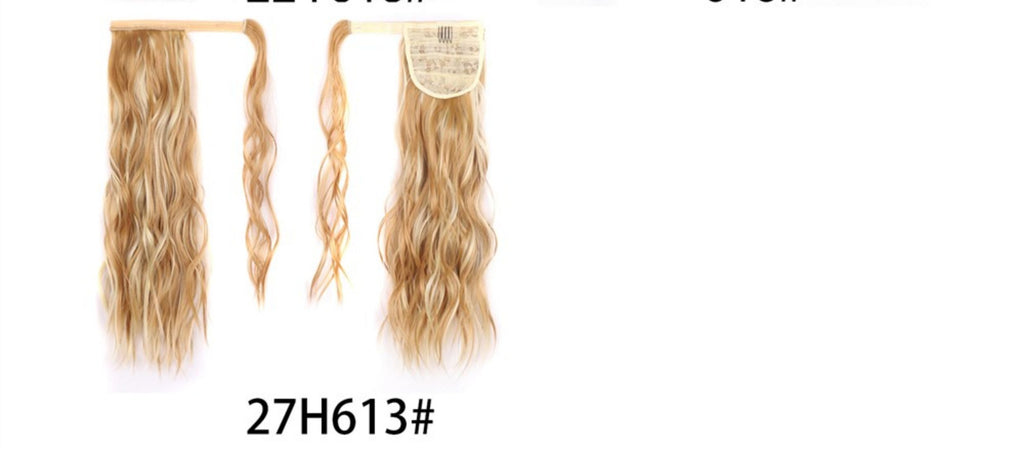 Coolhair Wig High Temperature Fiber Claw Clip Small Cap Natural Hairline Synthetic Hair Long Wavy Ponytail Extensions Women