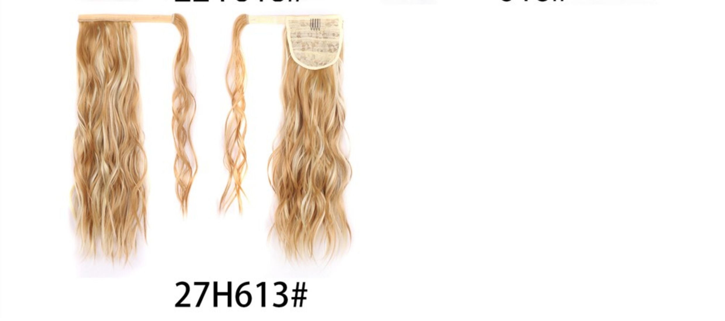 Coolhair Wig High Temperature Fiber Claw Clip Small Cap Natural Hairline Synthetic Hair Long Wavy Ponytail Extensions Women