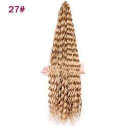 Coolhair Small Wig Loose Deep Wave Hair Bundles Super Long Synthetic Curly Wave Twist Crochet Braiding 100% Density Heat