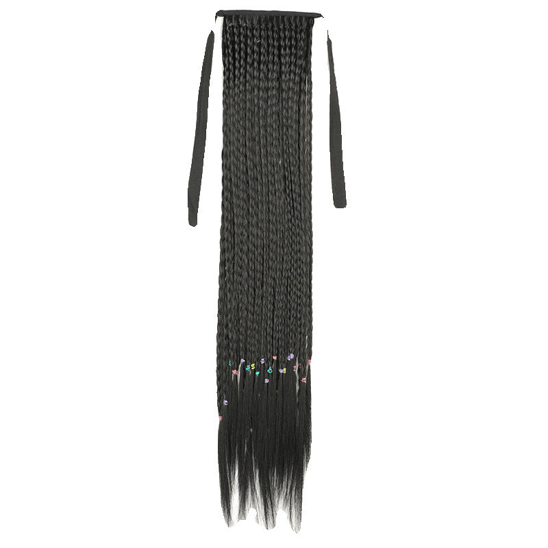 Fashion Trend Colorful Braids Style Coolhair Wig Synthetic Hair Extensions Wrap Around Ponytail for Women