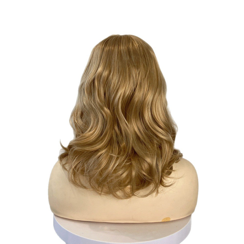 Wig Short Hair Female Natural Simulation Hair Outward Short Curly Hair Style Celebrity Same Style Daily Full Top Wig Cover