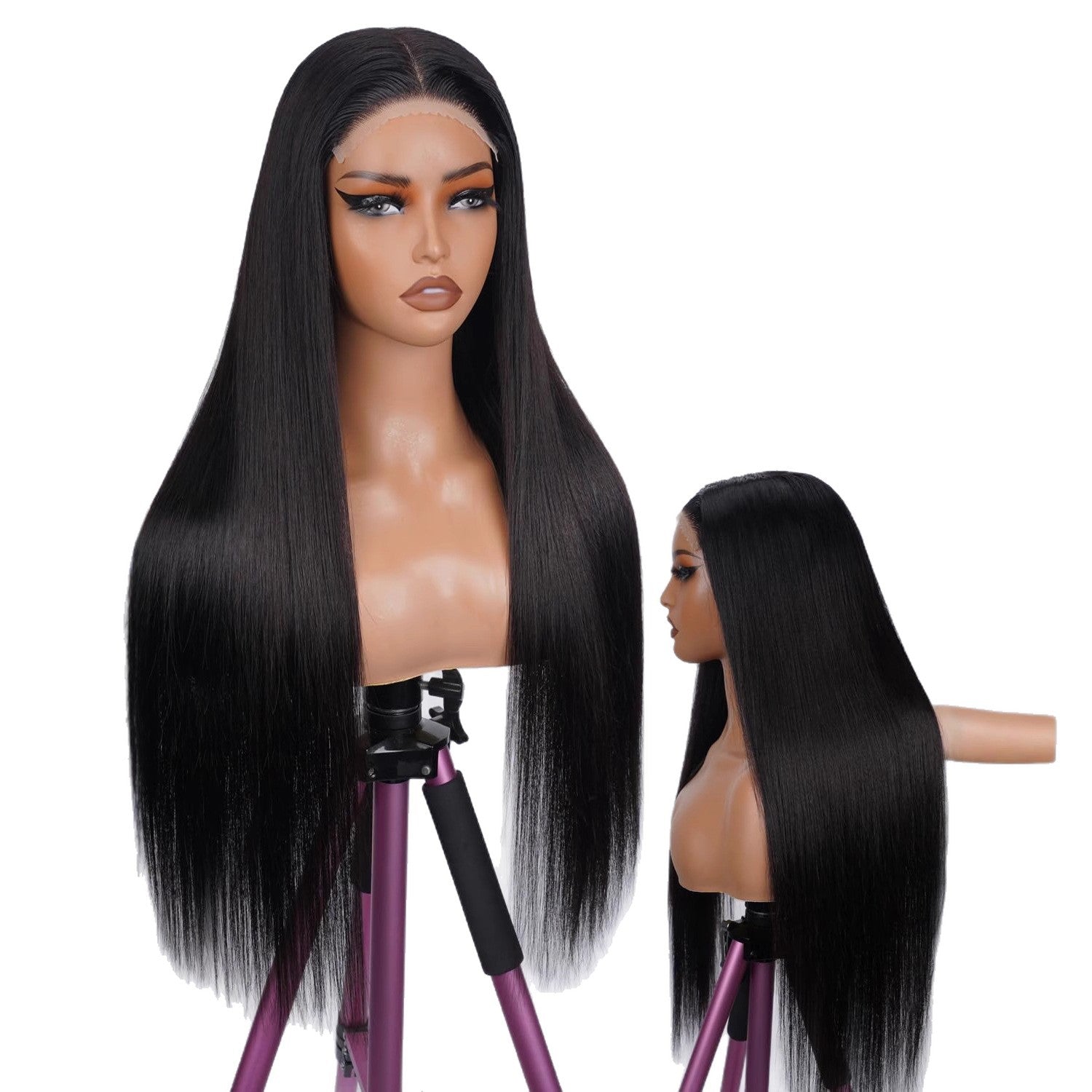 Coolhair Wig HD Transparent Lace Front Human Hair Wigs Pre Plucked 4x4 Closure Wig Brazilian Straight Glueless Lace Wig