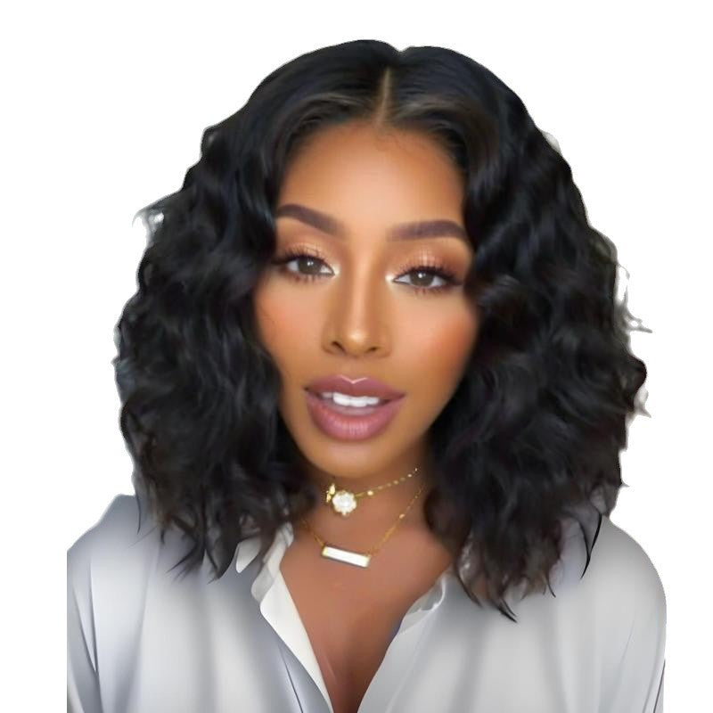 Female wig with small curly hair, made of European and American synthetic wigs, fluffy, natural, short curly hair, female