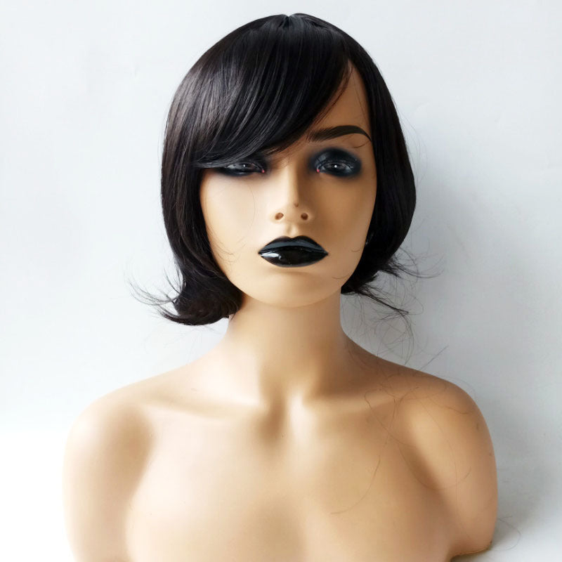 Coolhair Wig Black Short Curly Hair Ready Go Loose Wave Glueless Transparent Heat Resistant Minimalist Short Bob Wig for Women