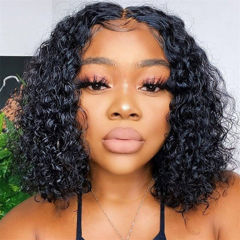 Coolhair Wig High Quality Small 100% Density Fashionable Loose Deep Wave Curly Synthetic Fiber Headband Afro Black Women