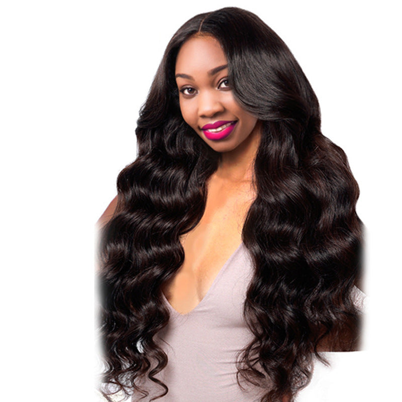 African Cross Border Wig Women's Fashion Division Large Wave Long Curled Hair Chemical Fiber Wig Head Cover Female Manufacturer